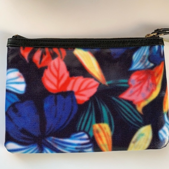 Tommy Bahama Floral Ocean Tejar Wristlet Wallet Vacation Tropical 11x7” Bag New - Picture 2 of 11